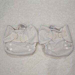 Thirsties White Cloth Diaper Covers 0-9 Months